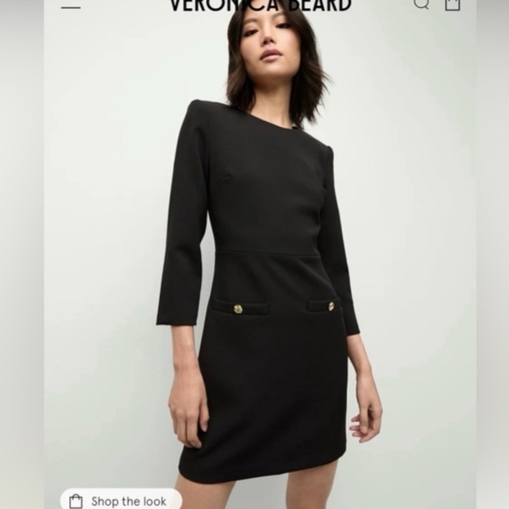 Veronica Beard 🔥Channing Crepe Shift Minidress $538